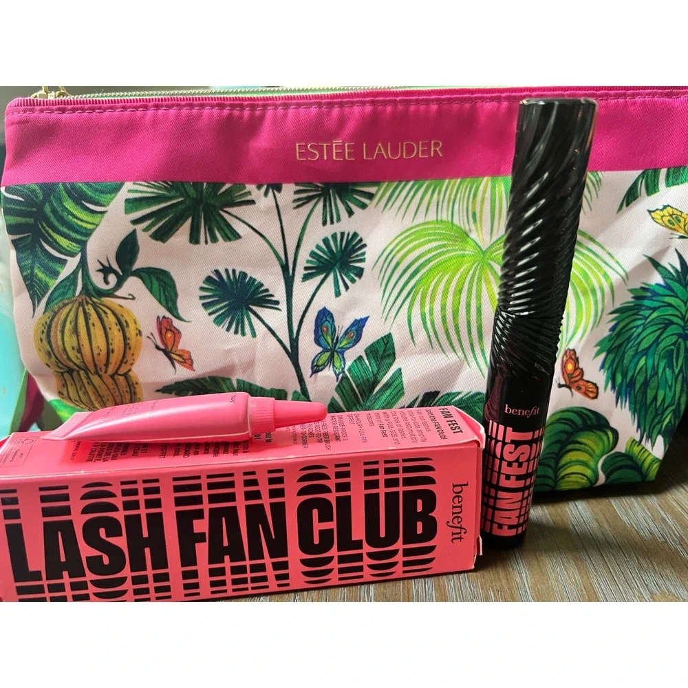 Benefit Fan Fest Mascara Glow Recipe Eye Cream Estee Lauder Bag Set